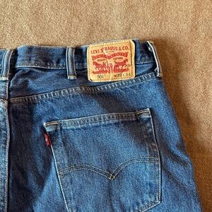Levi's 501 38x34 Men's Classic Indigo Straight Jeans